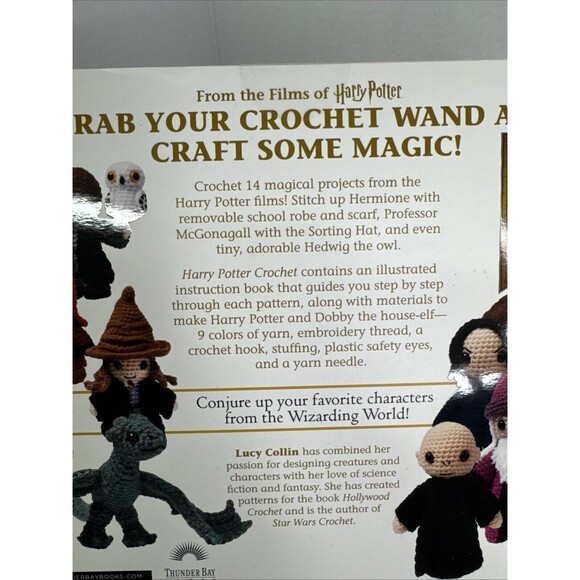 Harry Potter Crochet Kit with Harry's‎ Wand Crochet Hook, Yarn, Eyes, Etc NEW ! - Picture 5 of 7